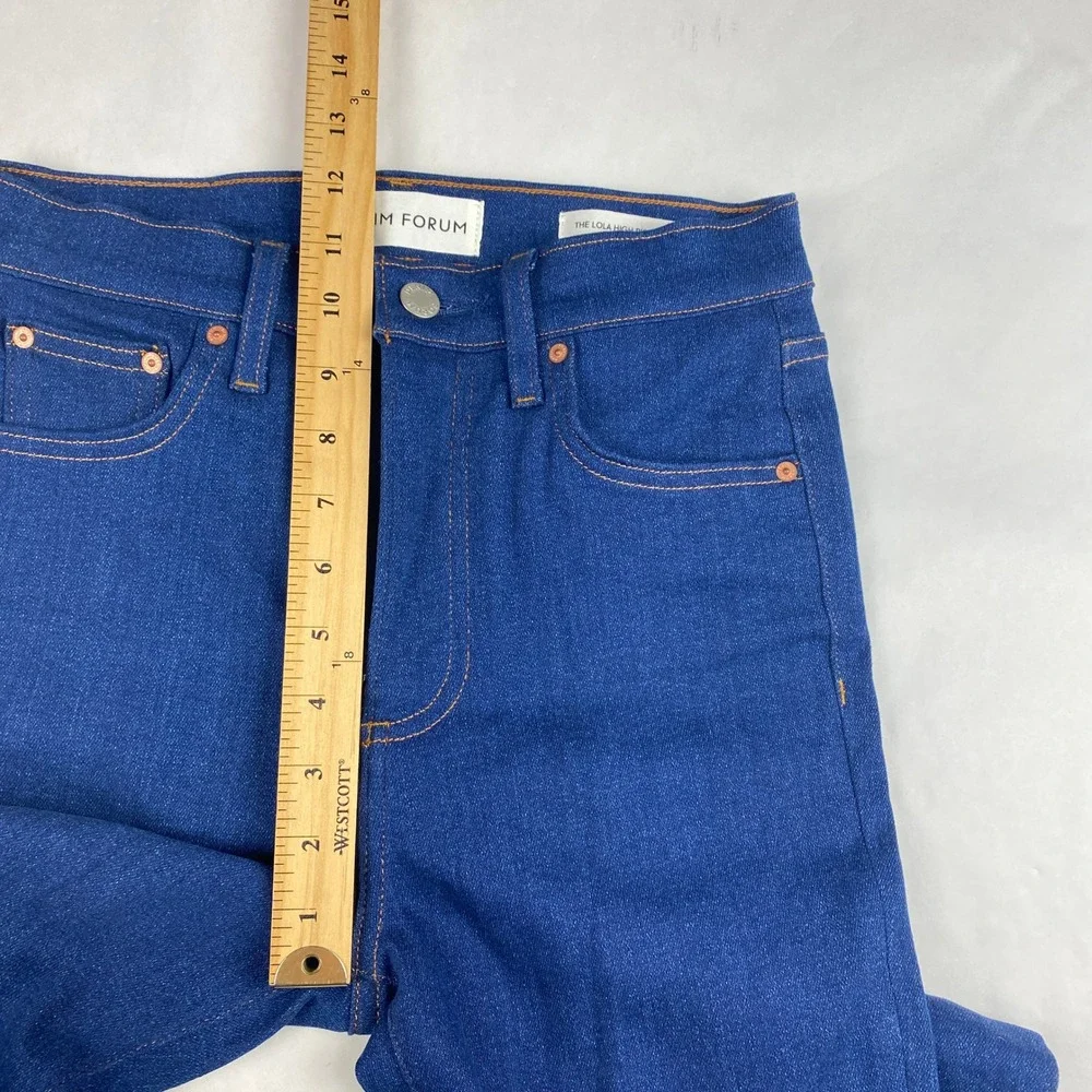 Denim Forum Jeans Women's Size 26 Blue The Arlo High Rise Straight 28L - Picture 9 of 13